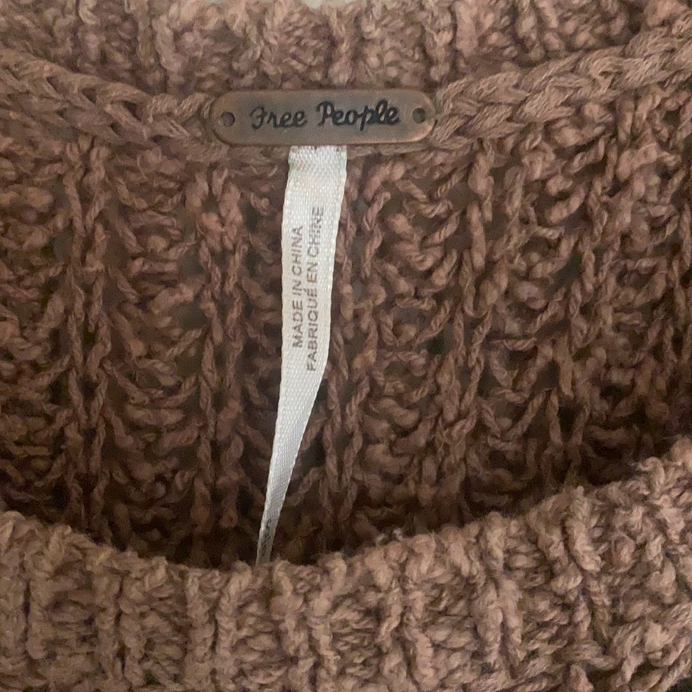 Free People woven blush sweater